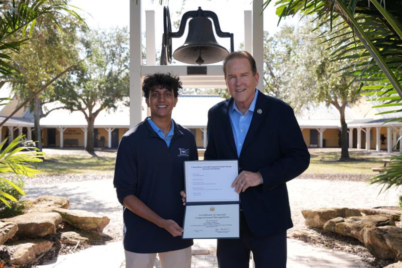 Buchanan Honors Bradenton Student Who Invented App to Help Older Adults